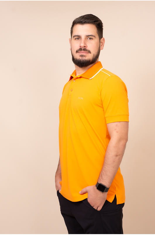 Camisa Gola Polo Masculina Laranja - 24271228
