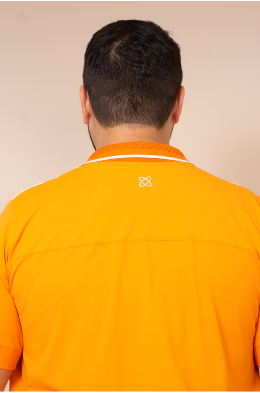 Camisa Gola Polo Plus Size Masculina Laranja 24271272