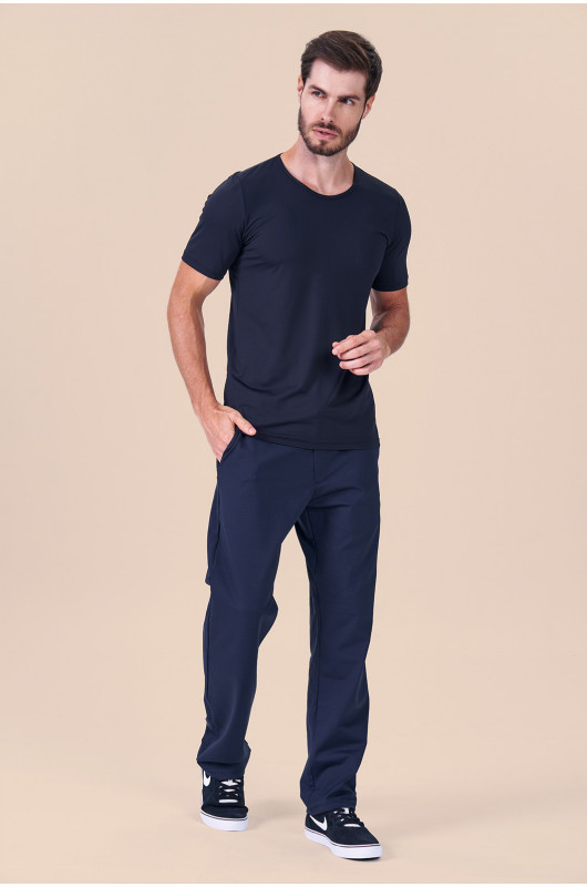 Blusa Segunda Pele Manga Curta Masculina Preta - 24270011