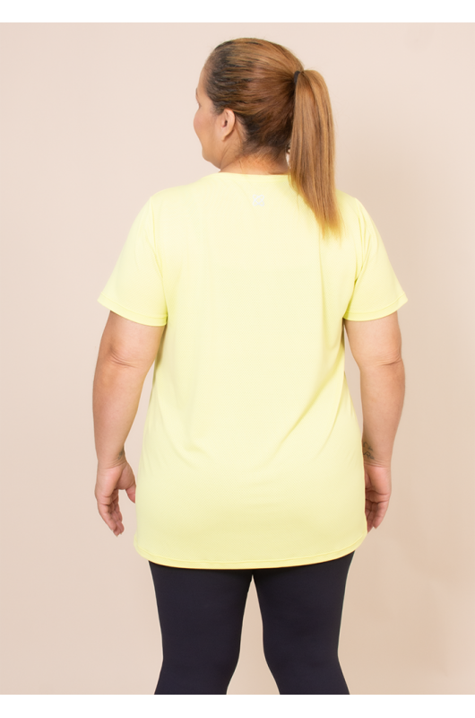 Camiseta Feminina Dry Classic Fit Plus Size Verde Lima - 24271319