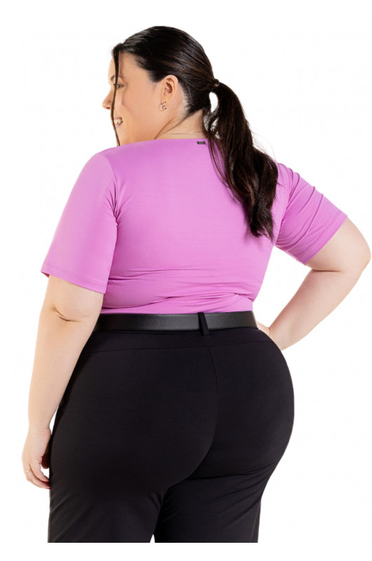 Blusa Feminina Basic Plus Size Lilás - 24271291
