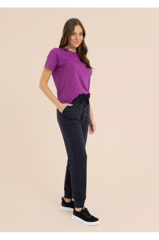 Camiseta Oversized Feminina Roxa  - 24271415