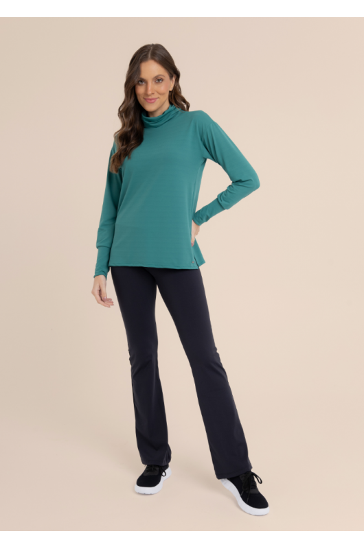 Blusão Gola Alta Feminina Verde - 24271426