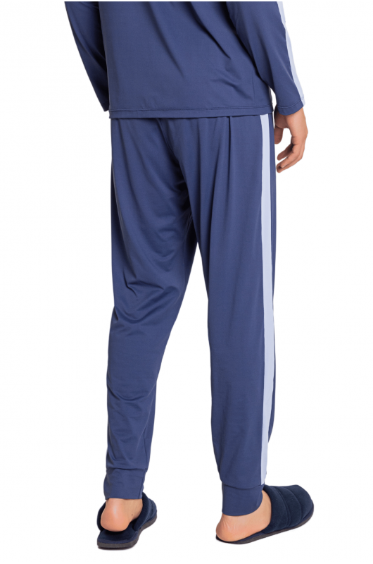 Calça Pijama Masculina Marinho - 24270654 