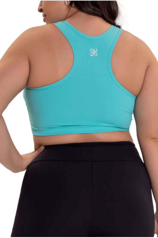 Top Feminino Basic Plus Size Verde Água - 24270445