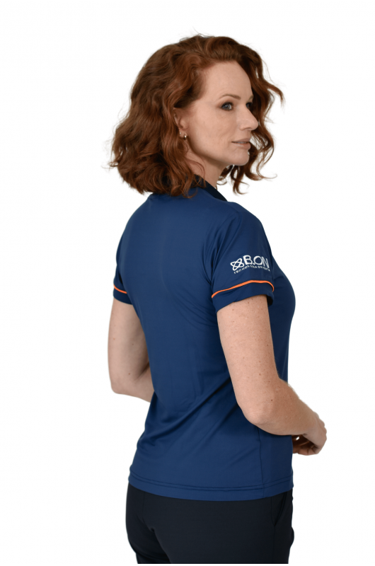 Camisa Gola Polo Feminina B.ON Distribuidor Marinho - 24270514 