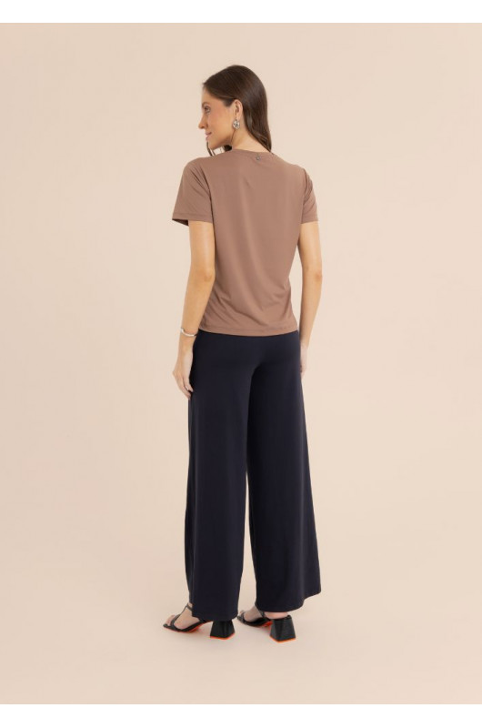 Camiseta Basic Feminina Marrom Café - 24271399