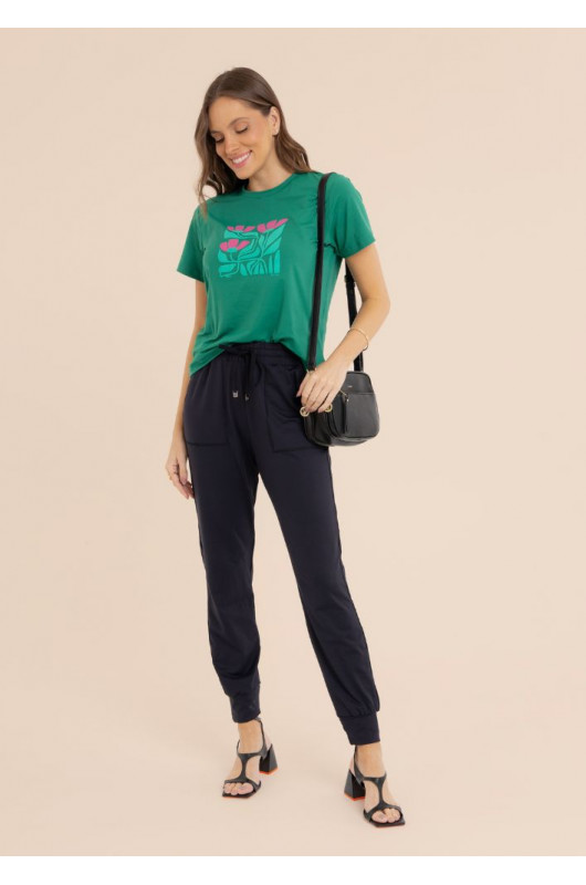 Camiseta Feminina Basic Estampada - 24271423