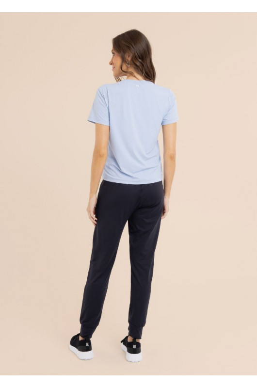 Camiseta Basic Feminina Azul Claro - 24271264