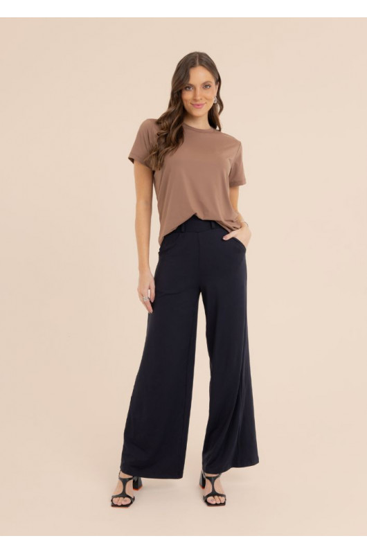 Camiseta Basic Feminina Marrom Café - 24271399