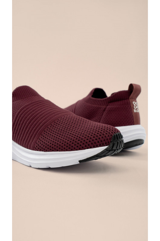 Tênis Knit Leve Aura Bordô - 24271574