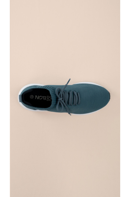 Tênis Knit Leve Bali Azul Petróleo - 24271552	