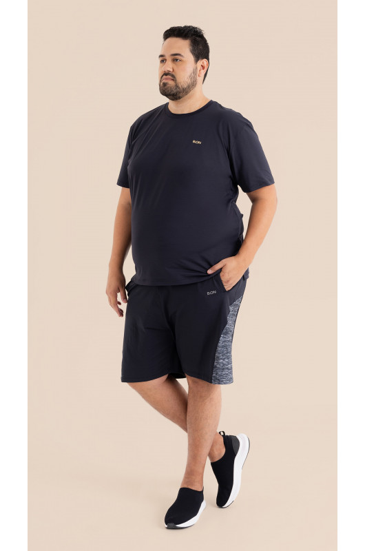 Camiseta Basic Plus Size Masculina Preta - 24271451