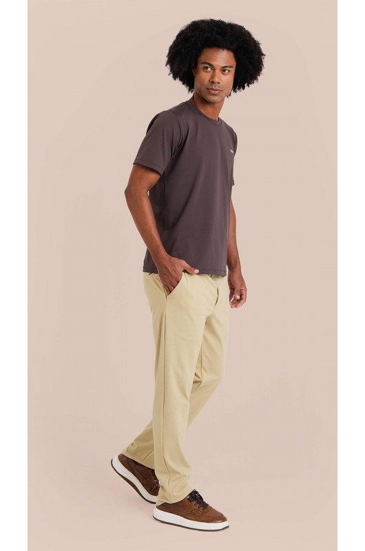 Calça Alfaiataria Masculina Khaki B.ON - 24271561