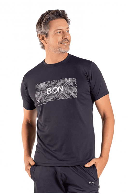 Camiseta Masculina Estampada Preta - 24271013