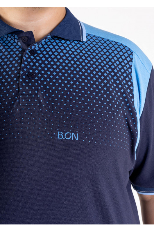 Camisa Gola Polo Estampada Masculina Marinho - 24271092