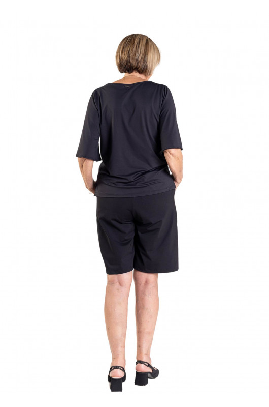 Bermuda Alfaiataria Feminina Preta - 24270989