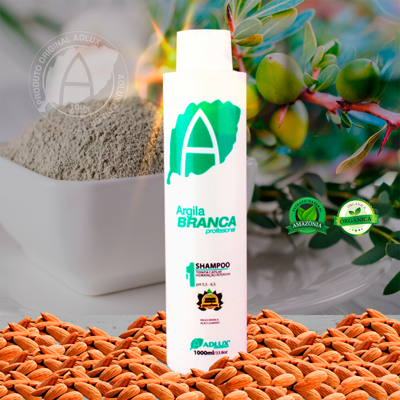 Argila Branca Shampoo Profissional – 1l