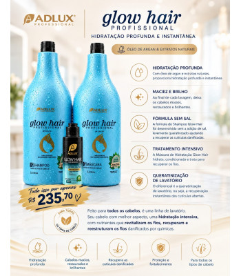 PROMOÇÃO KIT GLOW HAIR PROFISSIONAL 2,5 LITROS