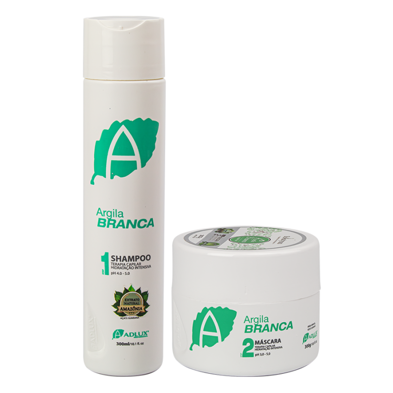 KIT ARGILA BRANCA MANUTENÇÃO - 2 PASSOS