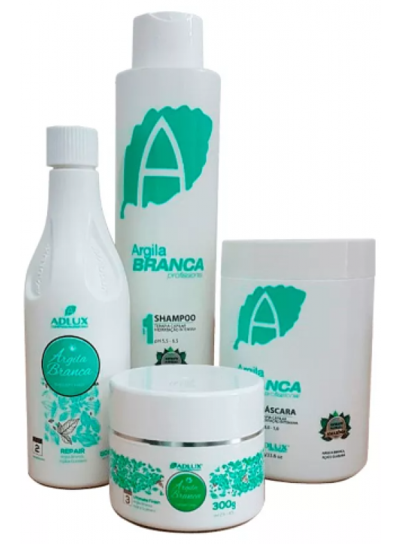 KIT ARGILA BRANCA PROFISSIONAL - 4 PASSOS