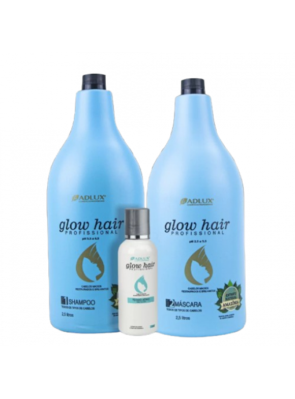 KIT GLOW HAIR PROFISSIONAL - 3 PASSOS (sem valvula)