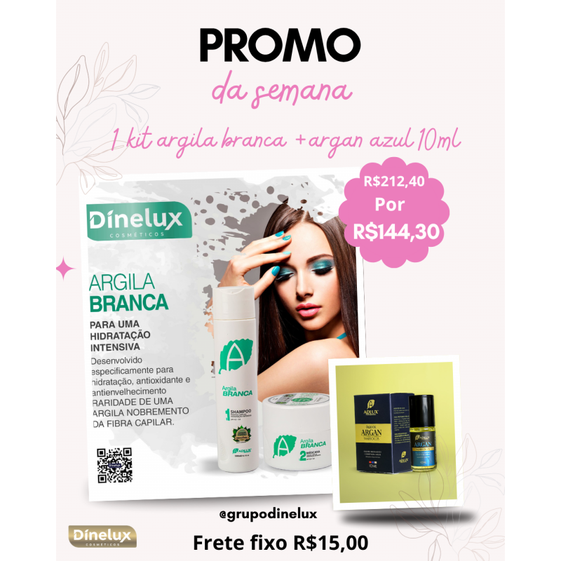 PROMOÇÃO ARGILA BRANCA + ARGAN 