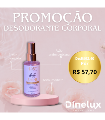 PROMOÇÃO DESODORANTE CORPORAL SHINE - 60ML - DM COSMÉTICOS