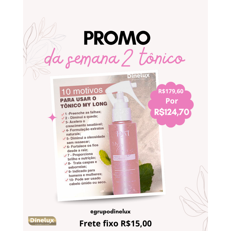 PROMOÇÃO 02 TÔNICO ACELERADOR MY LONG 100 ML