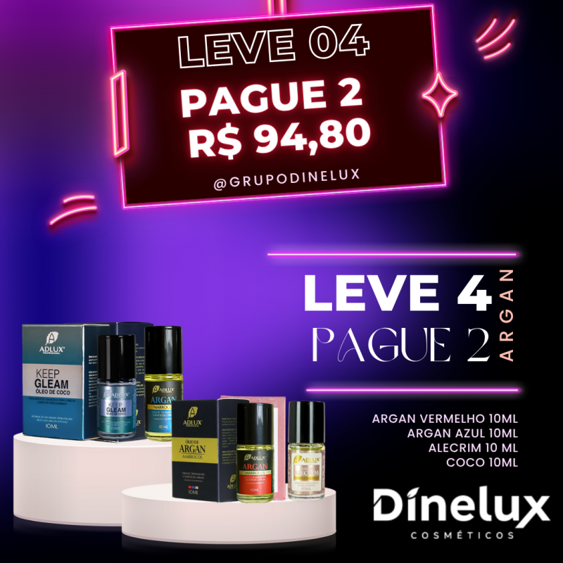 PROMOÇÃO ARGAN COCO 10ML