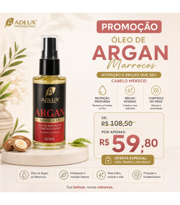 PROMOÇÃO OLEO DE ARGAN VERMELHO 60 ML 