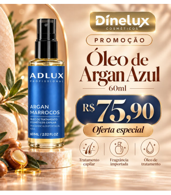 PROMOÇÃO OLEO DE ARGAN AZUL 60ML 