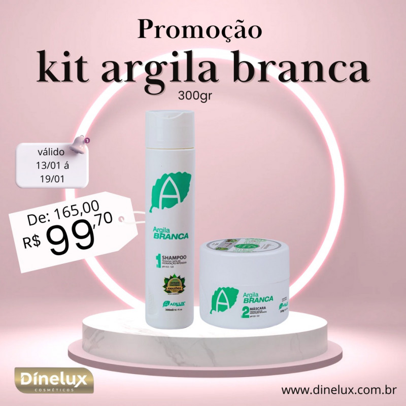 Kit Argila Branca Manutenção