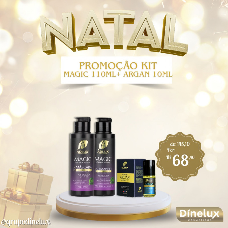PROMOÇÃO KIT MAGIC 110ML, ARGAN 10ML