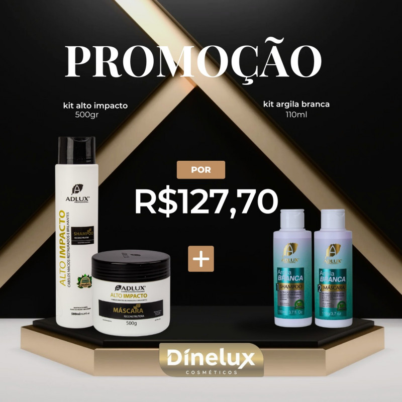 PROMOÇÃO KIT ALTO IMPACTO 500 ML + KIT ARGILA 110 ML