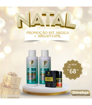 PROMOÇÃO KIT ARGILA 110ML, ARGAN 10ML