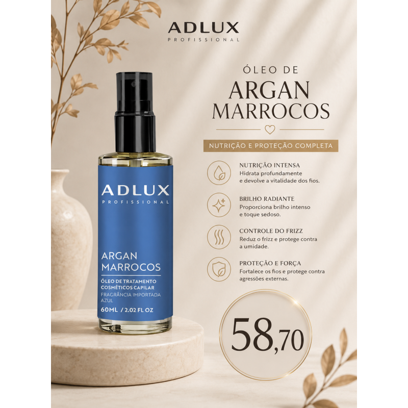 PROMOÇÃO OLEO DE ARGAN AZUL 60ML 