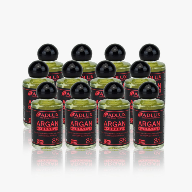 KIT ÓLEO DE ARGAN VERMELHO 10 ML (12 UNIDADES)