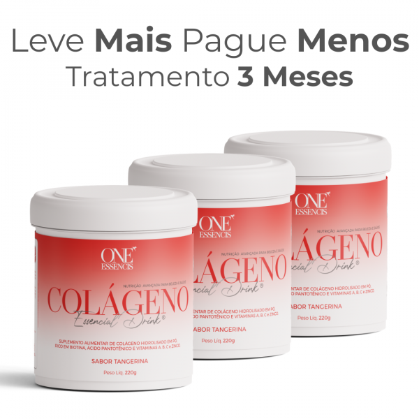 PACK TRATAMENTO 3 MESES COLÁGENO HIDROLISADO SABOR TANGERINA