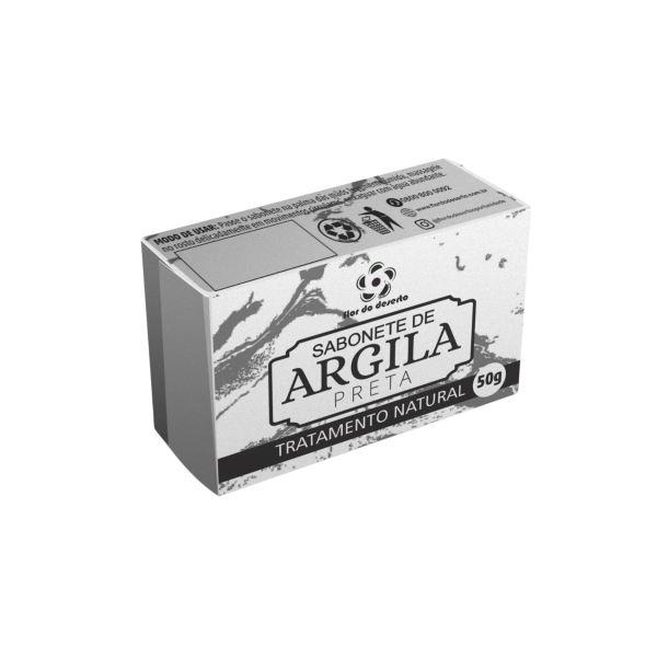 Sabonete em barra de Argila Preta 50g ♦ 8 Pts