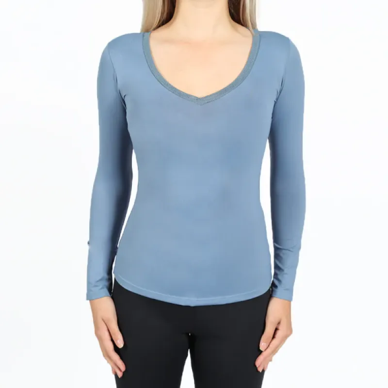 Camiseta de Infravermelho Invel® Funcional  Gola V - Manga Longa - Feminina