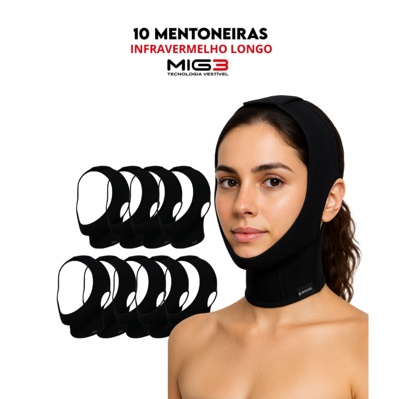 Mentoneira Unissex KIT com 10 TAMANHO ( G )