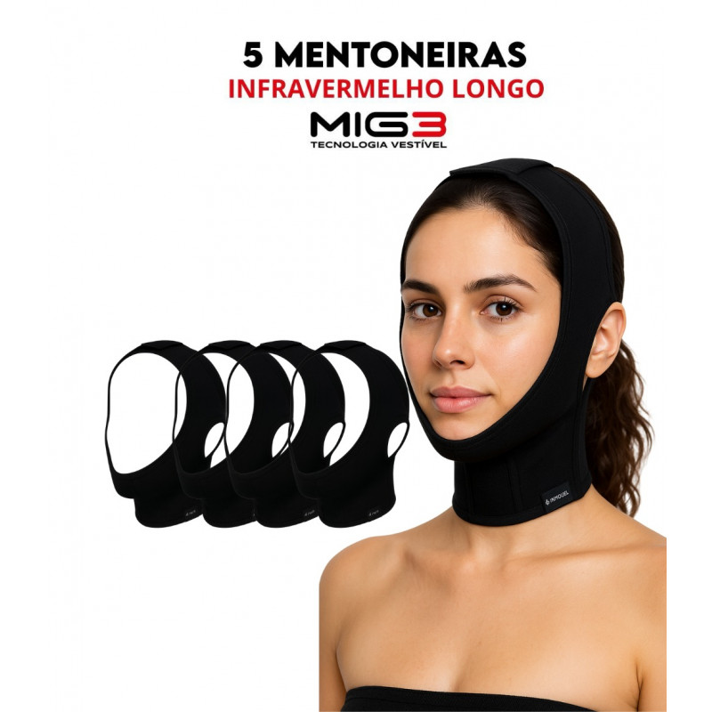 Mentoneira Unissex KIT com 5 TAMANHO ( M )