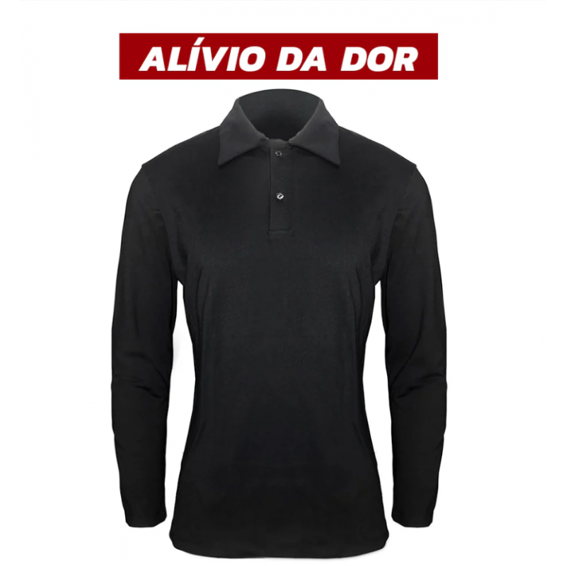 Camiseta Invel® Polo Masculina - Manga Longa