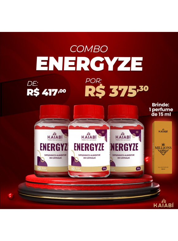 Combo 3 Energyze, Brinde 1 Perfume 15ml