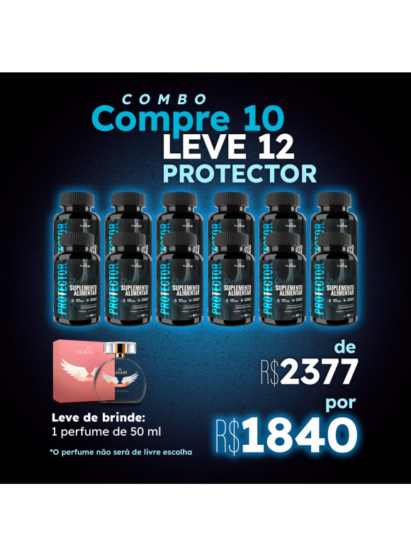 Combo compre 10 leve 12 Protector. Brinde 1 Perfume de 50ml