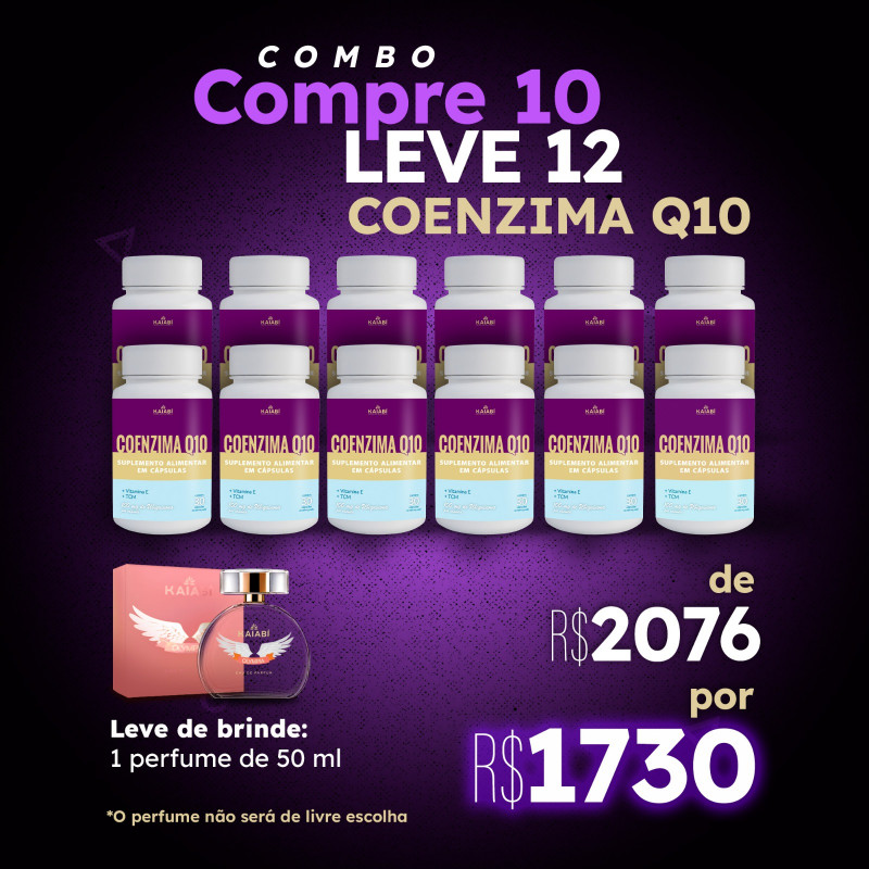 Combo compre 10 leve 12 Coenzima Q10.