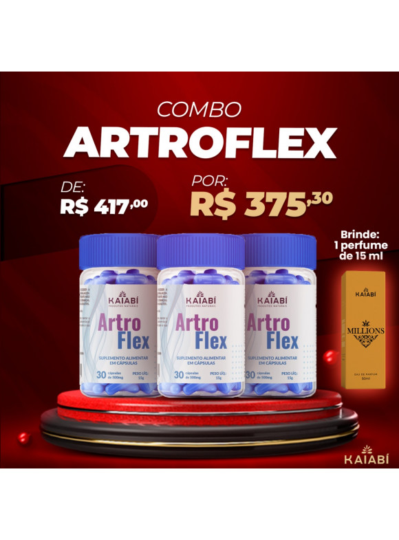 Combo 3 ArtroFlex. Brinde 1 Perfume de 15ml