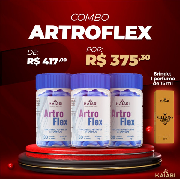 Combo 3 ArtroFlex. Brinde 1 Perfume de 15ml