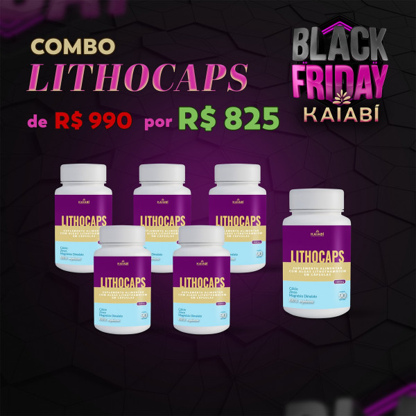 Combo leve 6 pague 5 LithoCaps 90 Cápsulas.